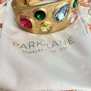 Park Lane Gold Cuff with Colorful Gems
